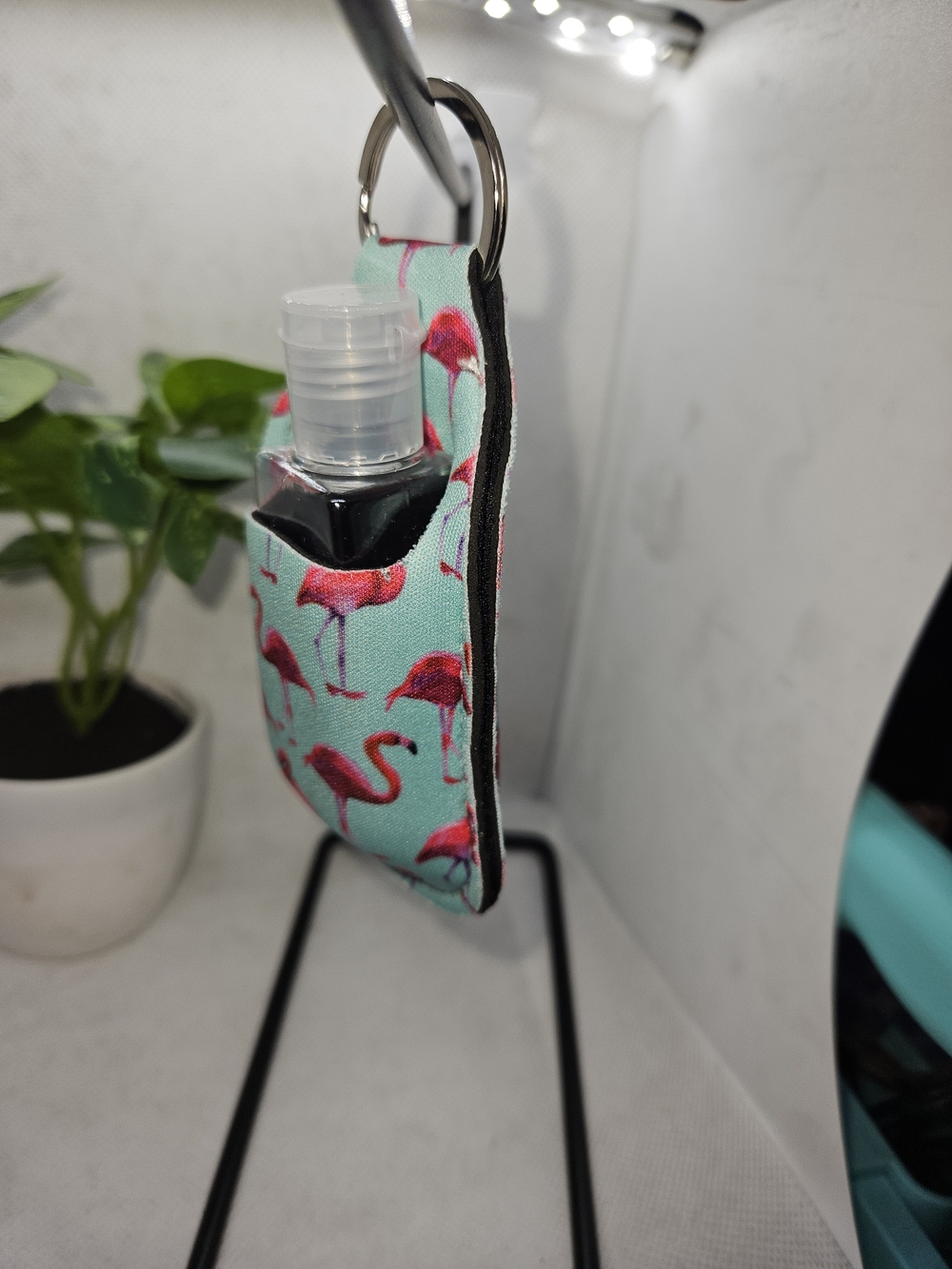 Pink Flamingo Hand Sanitizer Holder